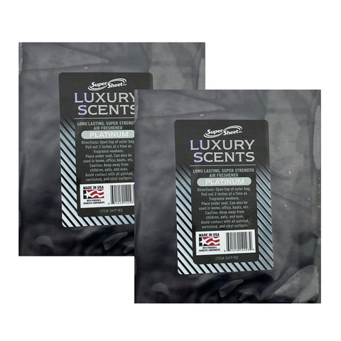 Super Sheet Under the Seat Car Air Fresheners Large Luxury Scents Platinum: The Best Car Air Freshener and Odor Eliminators - Long Lasting, Super Strength Car Fresheners, 2 Packs
