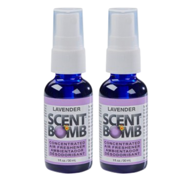Scent Bomb Air Freshener Spray, 100 % Oil Based Concentrated Air Freshener, Air Freshener Spray for Car, Room, Bathroom and Odor Eliminator, Lavender, 2 Pack