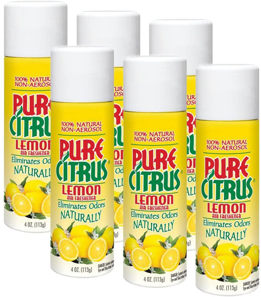 Pure Citrus Spray 4 Oz. Car Air Freshener, Lemon (6-Pack)