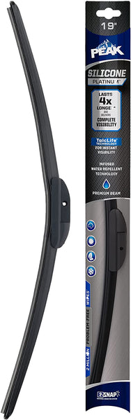 PEAK Silicone Platinum 19" Front Windshield Wiper Blade, Replacement Windshield Wiper Blade with Universal Connector, Pack of 1