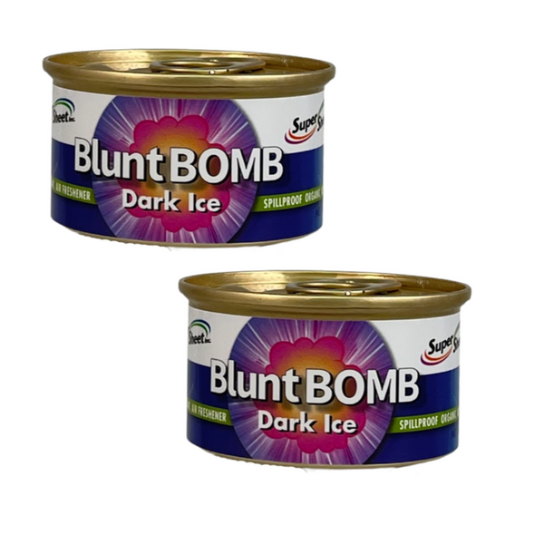 SuperSheet Car Air Freshener and Odor Neutralizer, Spillproof Can for Home and Car, Dark Ice, 2 Packs