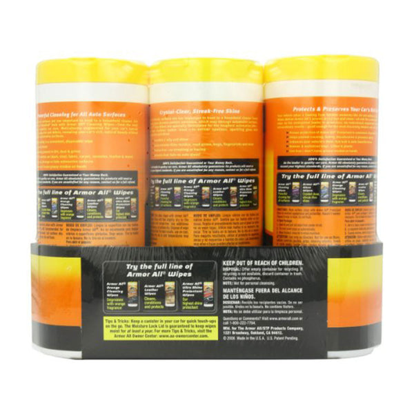 Armor All Automotive Wipes KIT Multi-Purpose Vehicle Must Have Cleaning & Glass Wipes Combo Kit