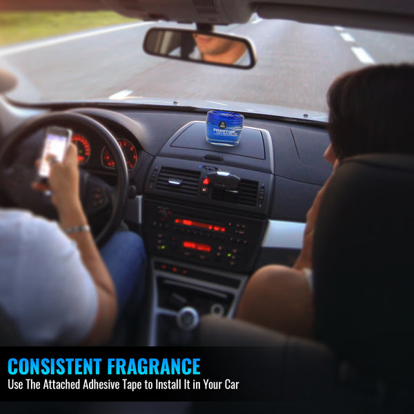 Tasotti Car Perfume Air Freshener, Car and Home Gel Air Freshener, Odor Eliminator and for Long-lasting Fragrance up to 75 days, Prestige Car Concentrated Perfume Collection, Ice Aqua