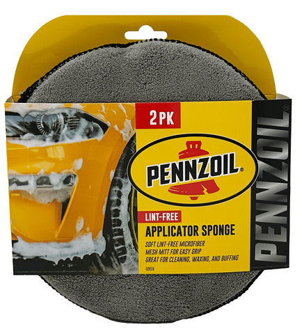 Pennzoil Premium Car Shine Applicator Sponge: Microfiber Sponge Applicator for Cleaning, Car Waxing, and Buffing - Car Washing and Car Care Applicator Sponge
