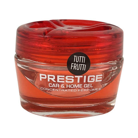 Tasotti Car Perfume Air Freshener, Car and Home Gel Air Freshener, Odor Eliminator and for Long-lasting Fragrance up to 75 days, Prestige Car Concentrated Perfume Collection, Tutti Frutti