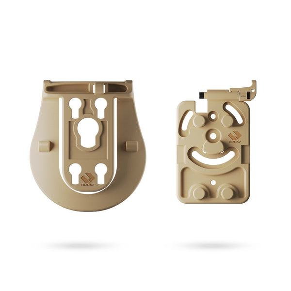 Orpaz OMS Holster Insert and Paddle Receiver Kit, Fits on Orpaz Holsters and Magazine Pouches, Desert Tan