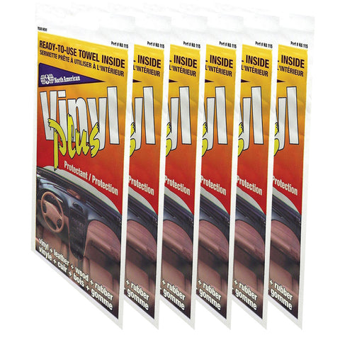 Blue Magic Vinyl Protectant Towel Works on Leather Wood & Rubber, Protects from UV Light (Pack of 6)