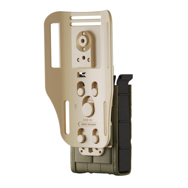 Orpaz Low-Ride Attachment for MOLLE Pouch, MOLLE Mag Pouch, MOLLE Backpack and other MOLLE Accessories, Desert Tan