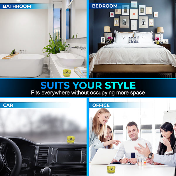 Tasotti Car Perfume Air Freshener, Car and Home Gel Air Freshener, Odor Eliminator and for Long-lasting Fragrance up to 75 days, Prestige Car Concentrated Perfume Collection, Citrusland