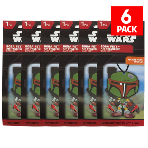 Star Wars Boba Fett Car Accessories - Boba Fett Air Freshener Wiggler (6-Pack)