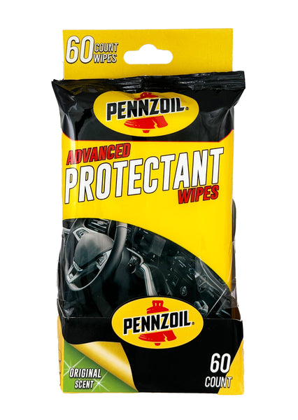 Pennzoil Protectant Wipes - Car Cleaner, Interior Car Wipes for Advanced Car Cleaning, Protectant Wipes, Pouch, 30-Count, 2 Packs