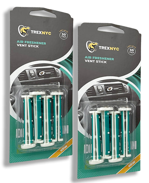 TrexNYC Car Air Fresheners Vent Sticks – Essential Car Odor Eliminator – Perfect Scented Car Accessories – For Long Lasting Fragrance up to 30 days, Deep Ocean, 2 Packs