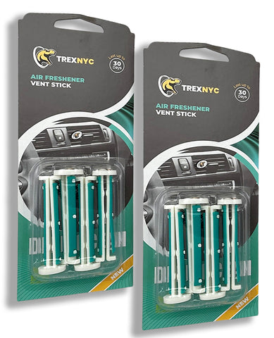 TrexNYC Car Air Fresheners Vent Sticks – Essential Car Odor Eliminator – Perfect Scented Car Accessories – For Long Lasting Fragrance up to 30 days, Deep Ocean, 2 Packs
