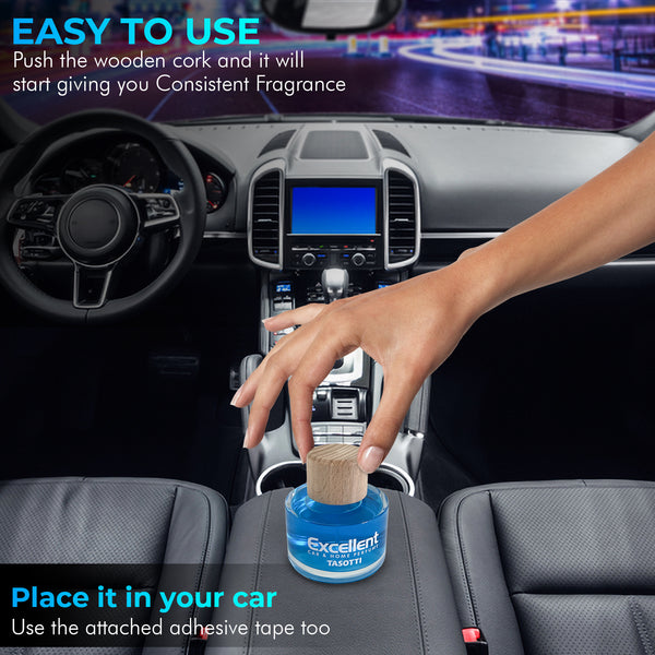 Tasotti Excellent Car Perfume Air Freshener, Luxury Car Air fresheners and Car Odor Eliminator, Long Lasting Scent Up to 75 Days, Ice Aqua