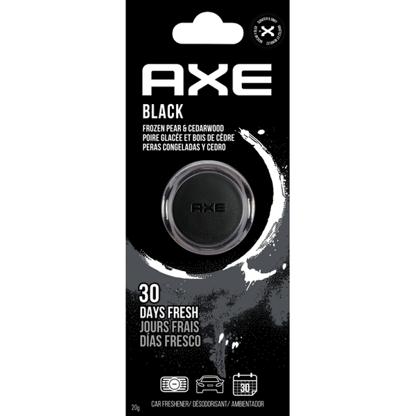 AXE Air Freshener Mini Vent Clip, Odor Eliminator, Air Purifier Provides A Long Lasting Scent, Black