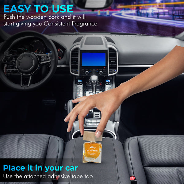 Tasotti Car Air Freshener, Luxury Perfume for Car and Home, Long-Lasting Air Freshener and Odor Eliminator, Secret Cube Collection, Strawberry