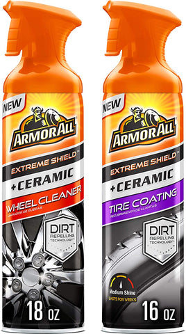 Armor All Ceramic Tire Shine and Wheel Cleaner Combo Pack (2 Items)